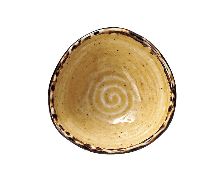 BROWNIEさんかく小鉢  三角形幅11cm 高5.2cm 小鉢 深皿 食器 和食洋食OK 電子レンジOK 食洗機OK ハンドペイント 国産 日本製   陶器のふる里  trysケ