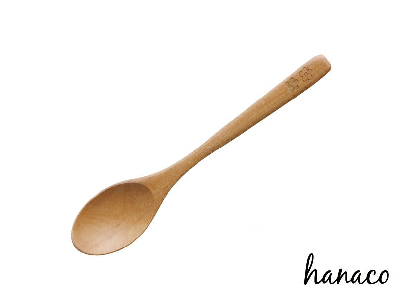 hanaco木製ティースプーン  長14cm カフェ 北欧風 ウッドスプーン 花 木製 カトラリー SNS映え  陶器のふる里  trysケ