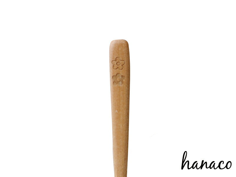 hanaco木製ティースプーン  長14cm カフェ 北欧風 ウッドスプーン 花 木製 カトラリー SNS映え  陶器のふる里  trysケ