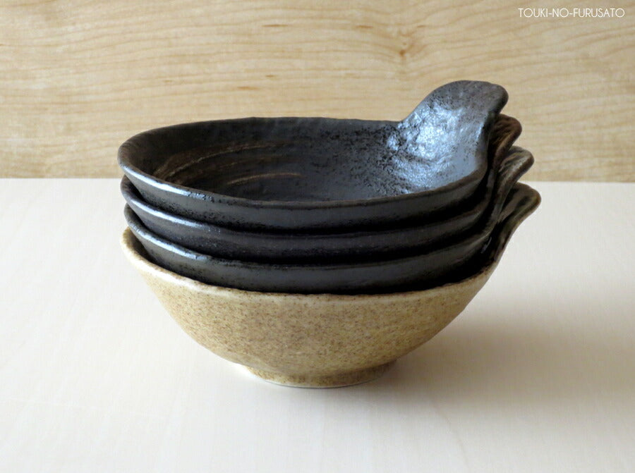 白刷毛天目 純とんすい 長辺14.5cm No.5 土鍋小物 取り分け小鉢 とん水 呑水 国産 良質 美濃焼 食器 yamaki  陶器のふる里  stockヤ