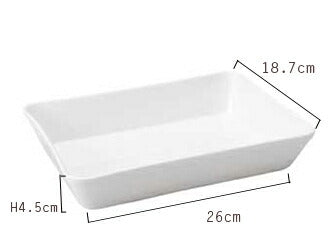 10吋ラザニア 26cmｘ18.7cm 白磁 食器 磁器 オーブン料理 業務用 パーティー バイキング 耐熱食器 作り置き うつわ 日本製   陶器のふる里  stockヤ