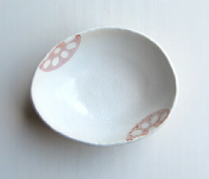 れんこん白 三角小鉢 幅12.2cm 和食器 おしゃれ 楕円小鉢 ボウル ホワイト 蓮根 レンコン 野菜 磁器 良質 国産 次世代 現代風 料亭 業務用 卸値  陶器のふる里  stockヤ