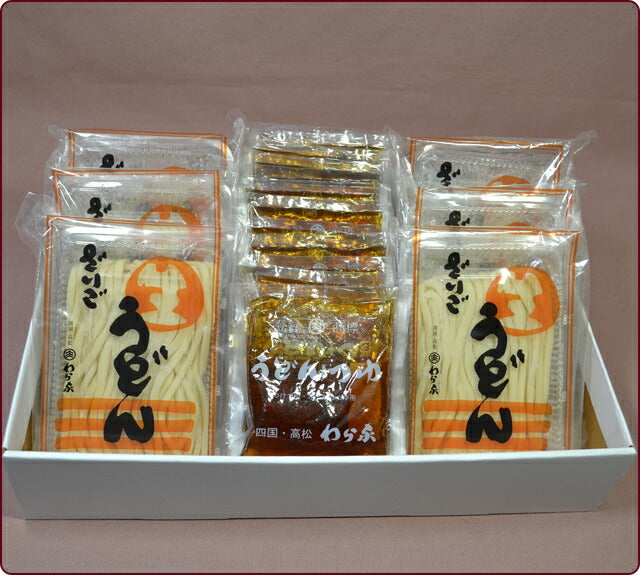 【送料込み】讃岐うどん 香川県屋島 讃岐うどんの老舗 わら家ざいご生うどん（讃岐うどん）10人前炒り子出しのめん汁付き10袋