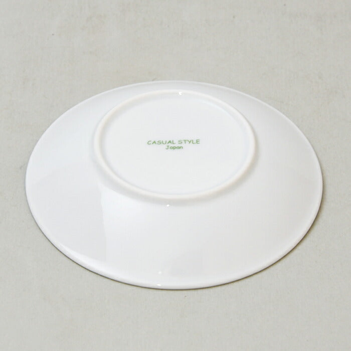 オーランドYK135皿 直径13.5cm 軽量 うすかる 白磁 丸皿 丸小皿 プレート 食器　藍色 北欧風 美濃焼 取り皿 国産  陶器のふる里  trys亜