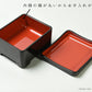 [A]象足丼重 茶パール扇面内朱(小)（長方形14.2cm×12.5cm高7cm） 合成漆器 ABS樹脂 うな重 土用の丑 重箱 鰻 国産 食器 うなぎ ウナギ 日本製 高級感あり 重厚感あり   陶器のふる里  trysレ