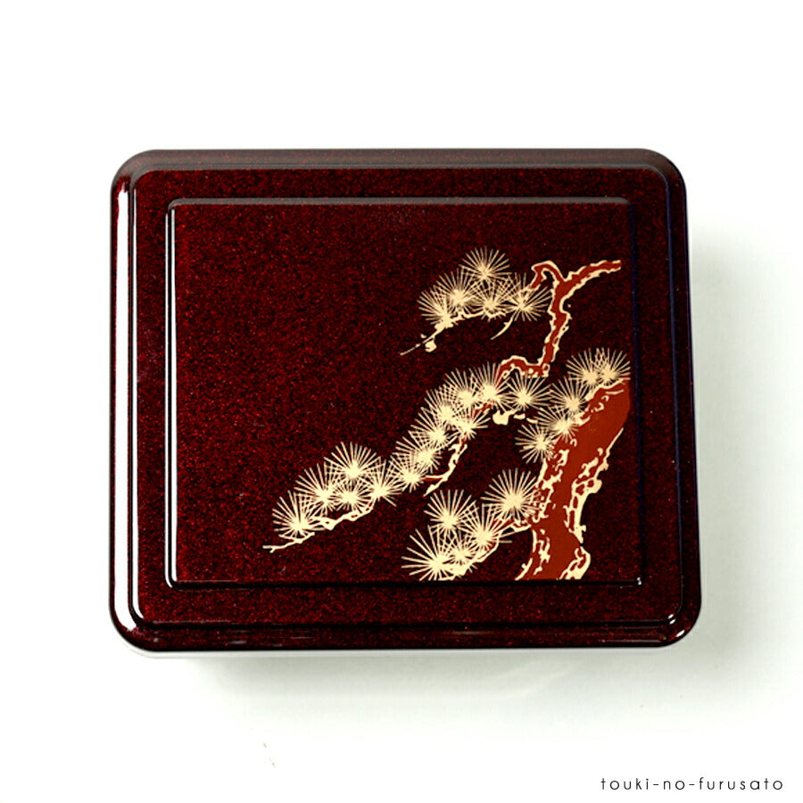 [A]ミニ丼重 溜パール赤松（重箱サイズ 幅14cm×12.1cm 高さ7.3cm） 漆器 うなぎ うな重 重箱 土用の丑 鰻 国産 食器 ウ溜パール赤松ナギ 日本製   陶器のふる里  trysレ