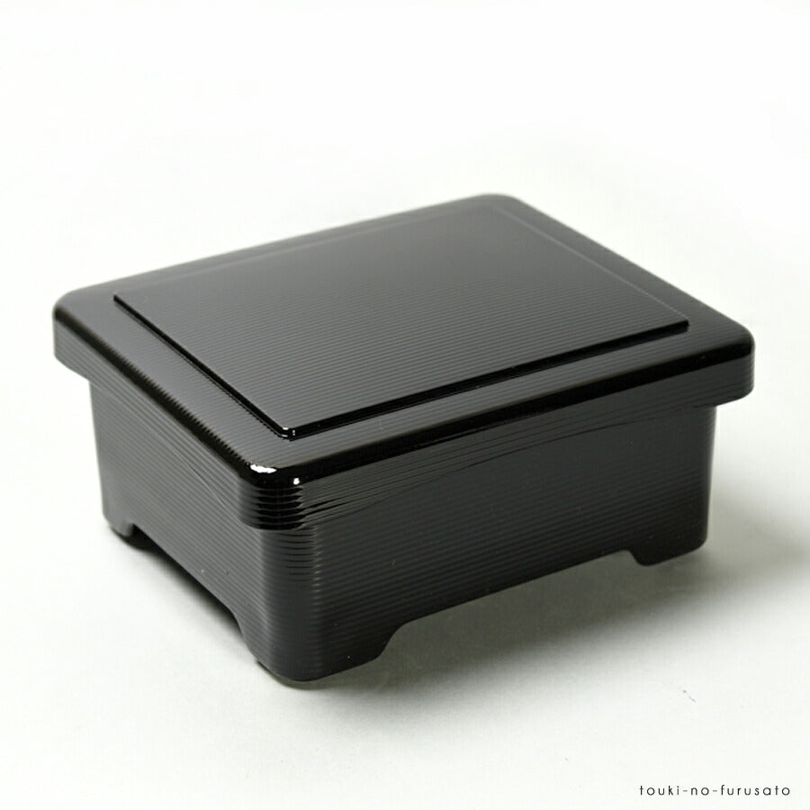 [A]象足千筋丼重 黒内朱（長方形16.8cm×14.3cm高7.8cm）漆器 うな重 器 うな重箱 和食器 業務用 お重 かつ重 鰻 土用の丑の日 うなぎ  陶器のふる里  trysレ
