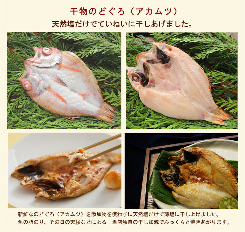 【送料込み】島根県浜田港 干物の河野乾魚店干物のどぐろ(アカムツ) 大2枚 どんちっち