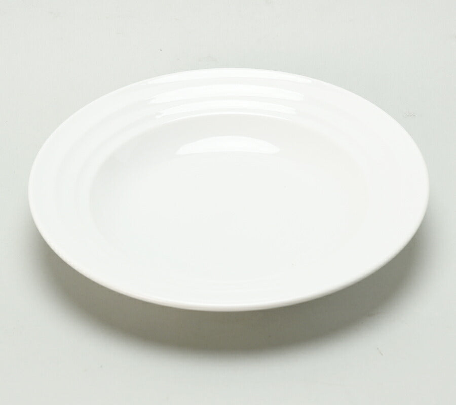 ハーモニー22cm深皿 8.5吋スープ 直径22.2cm 高4.2cm 本格レストラン食器 白磁 磁器 美濃焼 白い器 白い食器 ホワイト スープ皿 カレー皿 浅鉢 和洋中 卸価格 問屋 業務用 大口OK 日本製   陶器のふる里  stockヤ