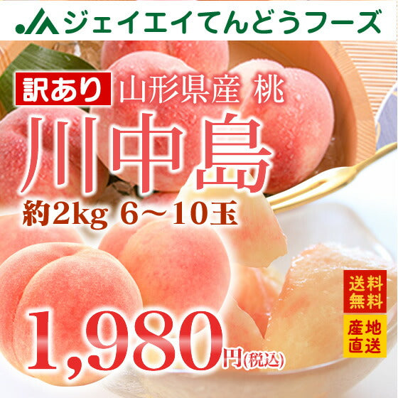 【送料無料】川中島白桃（約2kg・6〜10玉）※九州・沖縄・一部離島は別途送料