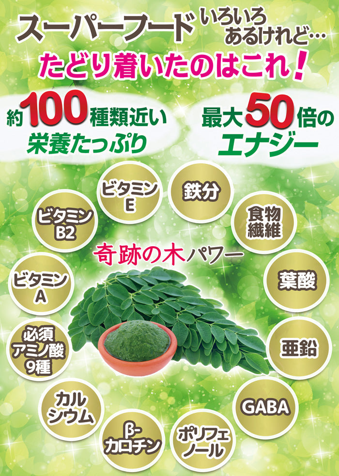 【3人シェア買いでお得】モリンガ サプリ 「 モリンガ 好きのための モリンガ 」 国産 天然栽培原料使用