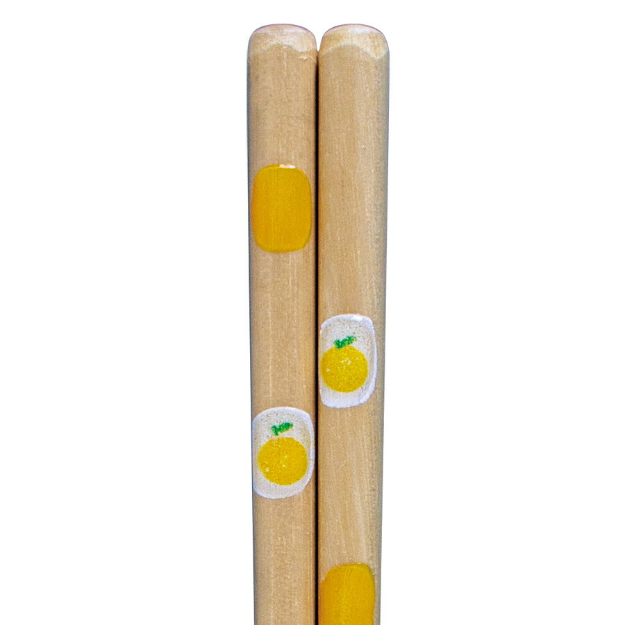 【完売・次回納期未定】メール便OK ころころ柚子 箸 ナチュラル  21cm 天然木 シンプル ゆず 天然木 カトラリー 食洗機NG 日本製   陶器のふる里  trysケ