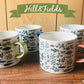 Hill and Fieldsボタニカルカラーマグ オレンジ イエロー 黄色 340cc マグカップ たっぷり BOTANICAL おしゃれ インスタ映え 小花 ハーブ 葉 国産 磁器 電子レンジOK オーブンOK 食洗機OK Hill&Fields   陶器のふる里  trysケ
