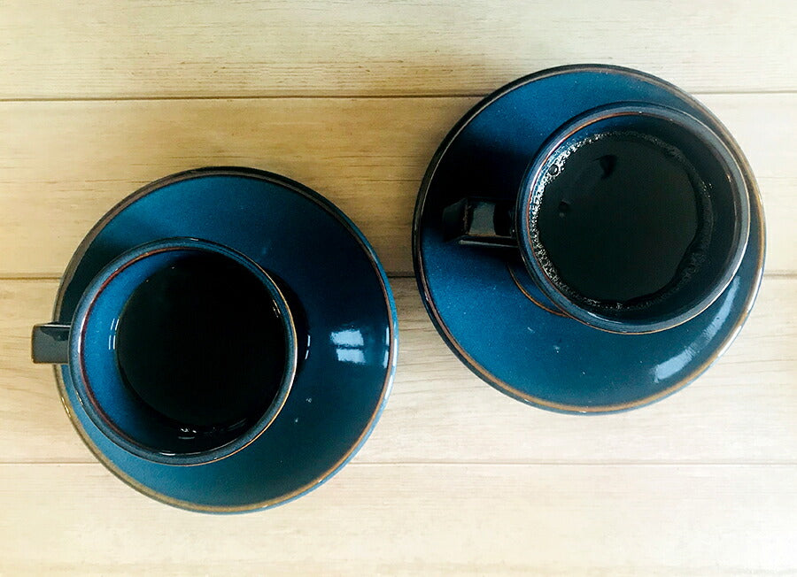 ＼送料無料／カラー選べる！スパダスコーヒーカップ＆ソーサー2個セット  容量180cc C&S 碗皿 ティーセット ヴィンテージ 青 藍色 キャメル 新生活 ギフト 夫婦 ペアカップ 結婚祝い  ギフト  母の日 父の日 食器 食器セット 一人暮らし おしゃれ   陶器のふる里  trys光