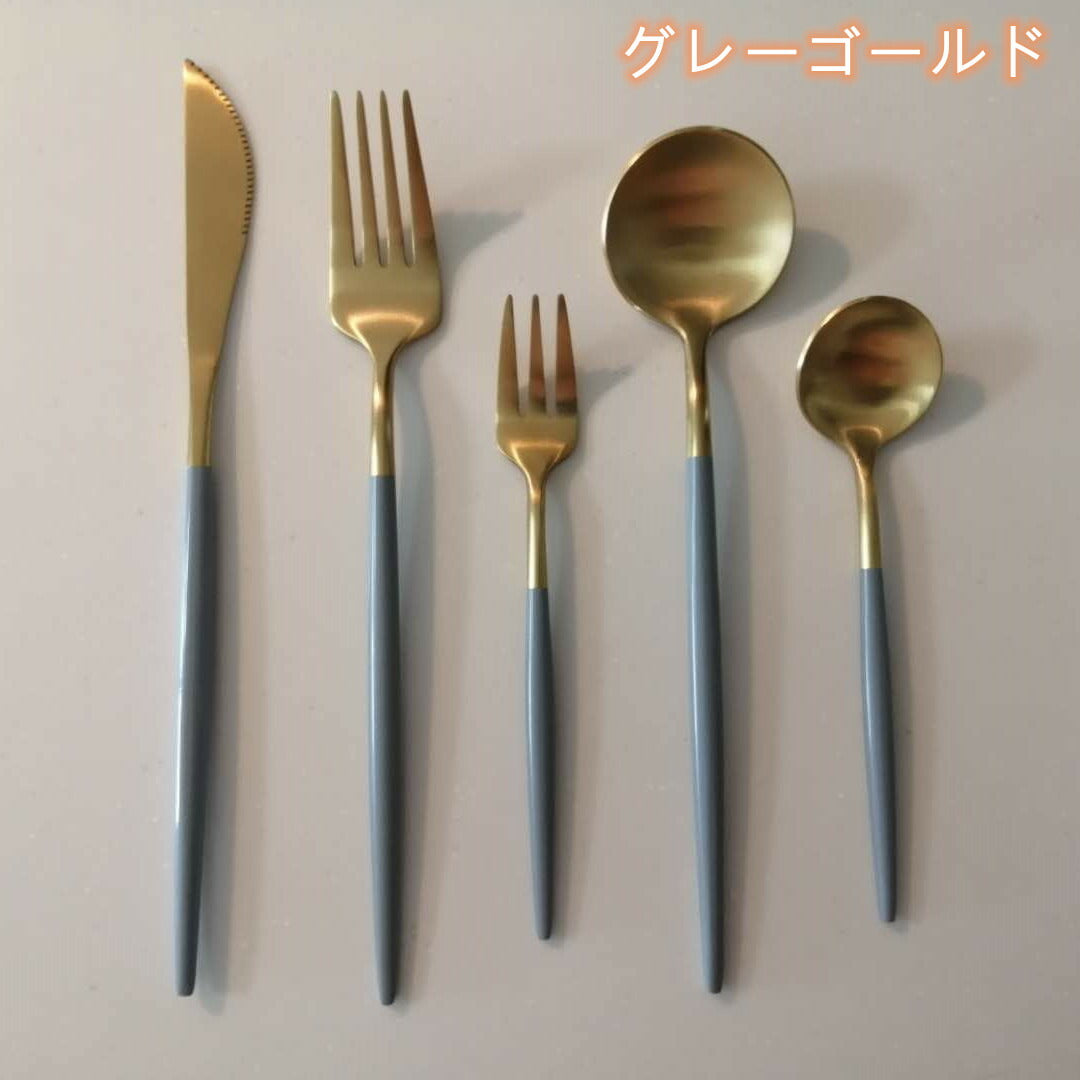 【新品未使用】カトラリーセット　ローズゴールド　各6本 cesa beams カトラリー カトラリーセット【ローズゴールド