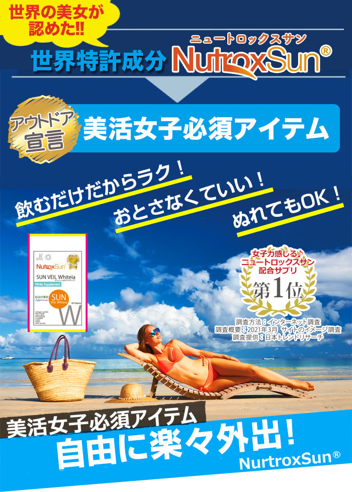 ニュートロックスサン サプリ アウトドア サプリメント １００ｍｇ（2粒）3袋セット