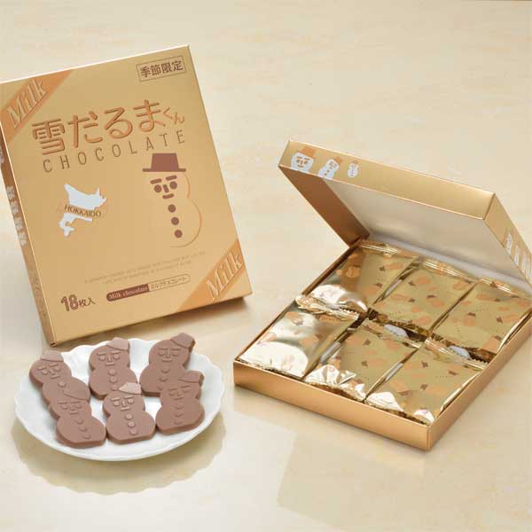 【超シェア買い祭】雪だるまチョコレート　ミルク★【北海道土産】ISHIYA（石屋製菓）「白い恋人」で有名な石屋製菓が作る