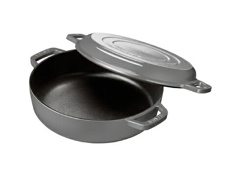 ストウブ Sukiyaki & グリルパン 26cm グレー 【生涯保証】 STUAB グリルフライパン すき焼き鍋 グリル 両手 煮込み鍋