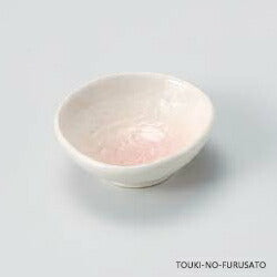 桜志野豆千代口 幅9cm 楕円 豆鉢 和食器 おしゃれ 美濃焼 醤油皿 小鉢 国産 日本製 桃色 ピンク 大口注文歓迎  陶器のふる里  stockヤ