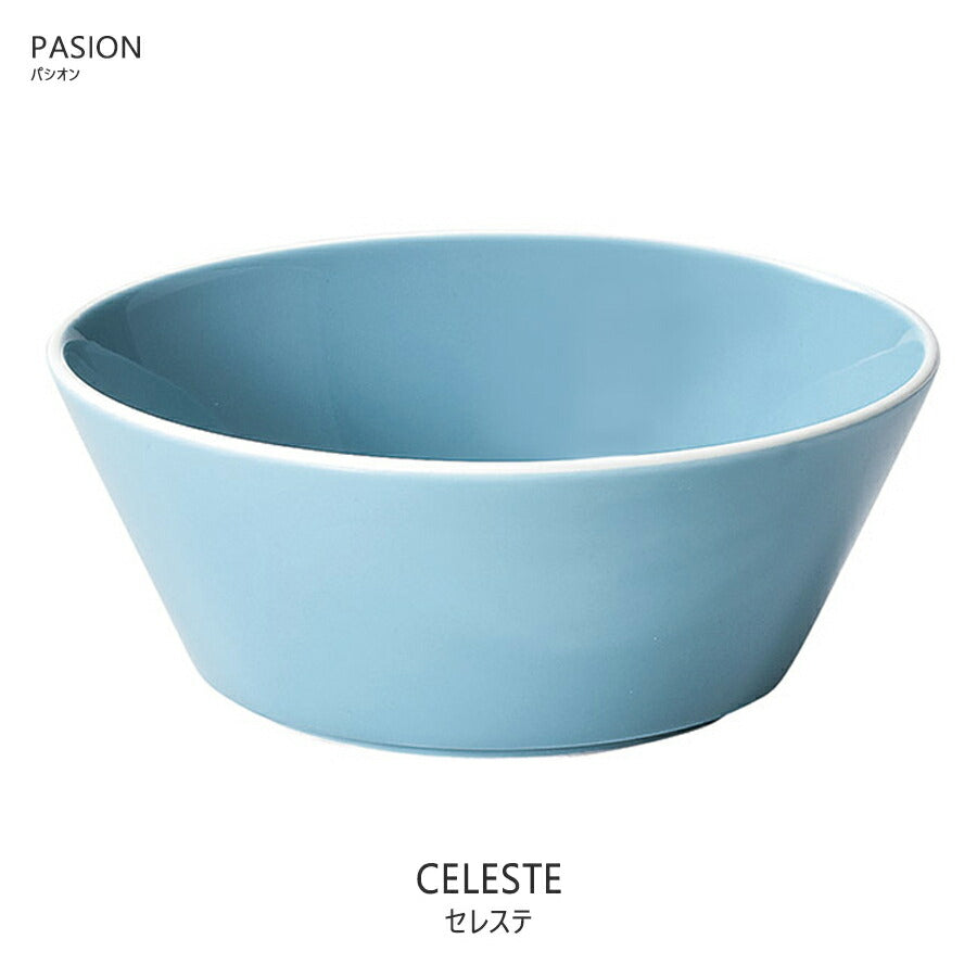 パシオン15cmボール セレステ 水色 直径15cm 電子レンジOK 食洗機OK 食器 小鉢 サラダ デザート ボウル 国産 日本製 スカイブルー 水色 SNS映え インスタ映え PASION   陶器のふる里  trys光
