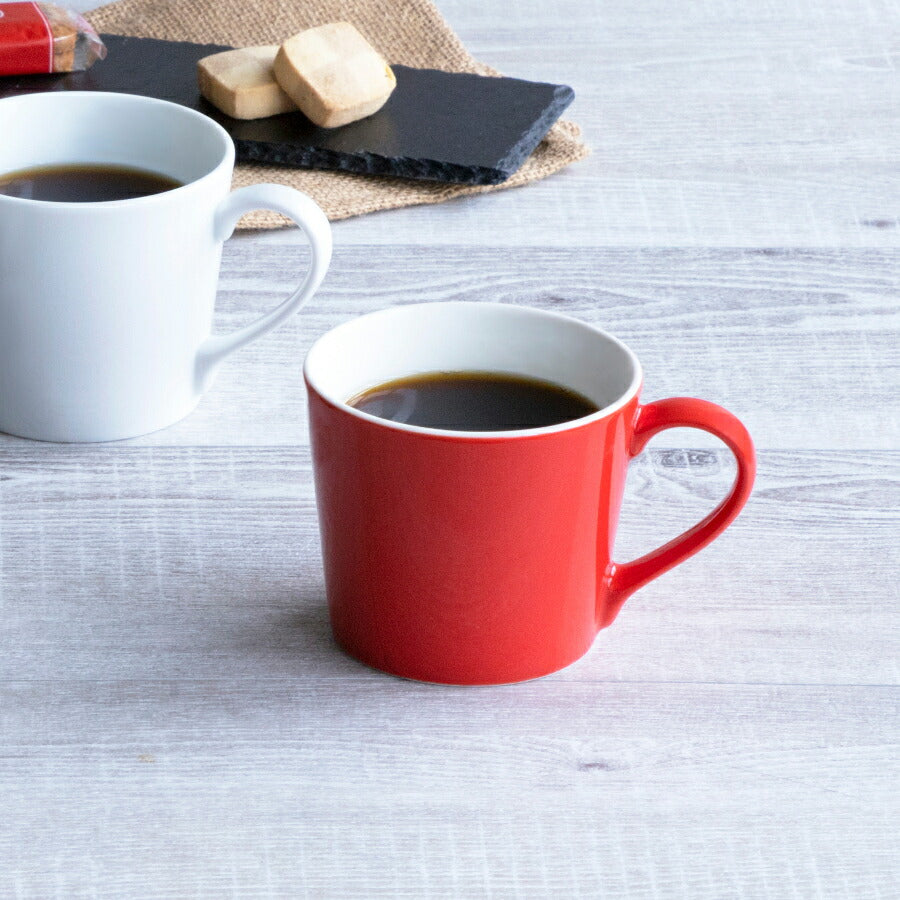 パシオンマグカップ ロッサ 赤色 300cc 高8cm 電子レンジOK 食洗機OK MUG コーヒーマグ コーヒーカップ レッド 赤いマグ 食器 SNS映え インスタ映え PASION 国産 美濃焼 日本製   陶器のふる里  trys光