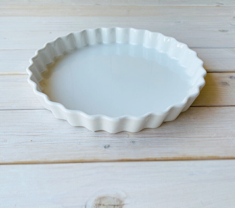 8吋丸パイ皿 直径20.5cm  白い食器 白食器 耐熱皿 耐熱容器 耐熱食器 磁器 ケーキ パイ オーブン皿 オーブン食器 業務用 本格   陶器のふる里  stockヤ