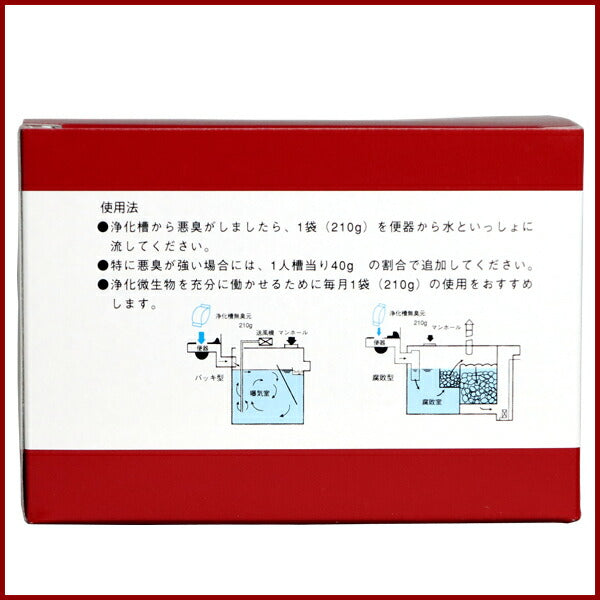 浄化槽無臭元 630g [210g×3袋]×3箱 活性持続性型微生物製剤 浄化槽専用脱臭剤【送料無料】