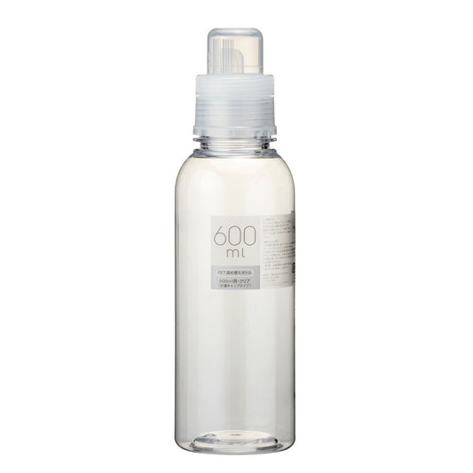 詰替ボトル　６００ｍｌ　クリア　円柱デザイン　洗濯・衣類洗剤 柔軟剤 容器