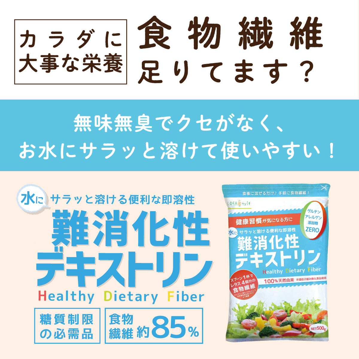 難消化性デキストリン (スーパー即溶顆粒) 2kg