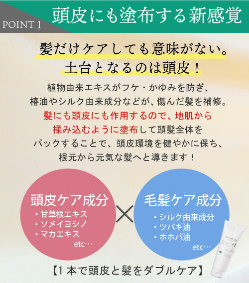 【 美容室専売品】 お得な3本セット★ボリュームアップ ヘアパック（240g×3本）美容師が提案するエイジングケアヘアパック
