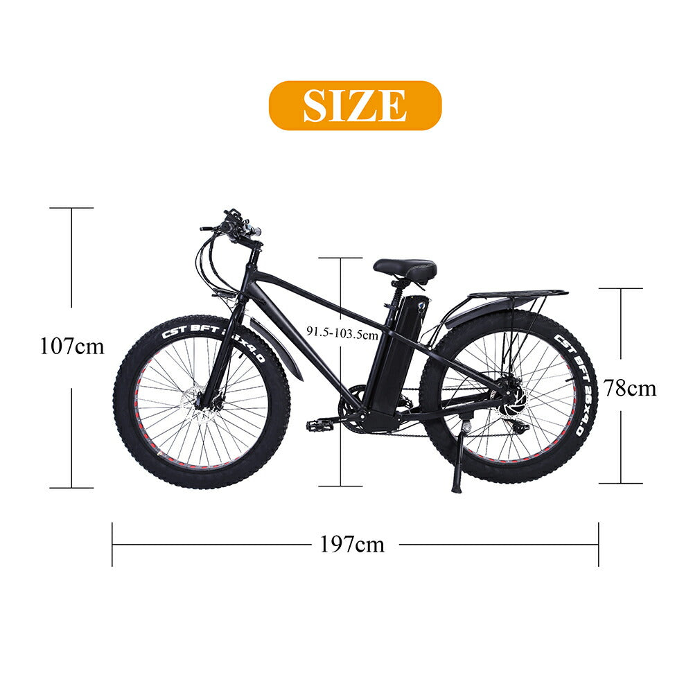 ファットバイク fatbike 26インチ電動アシスト自転車ファットバイク 