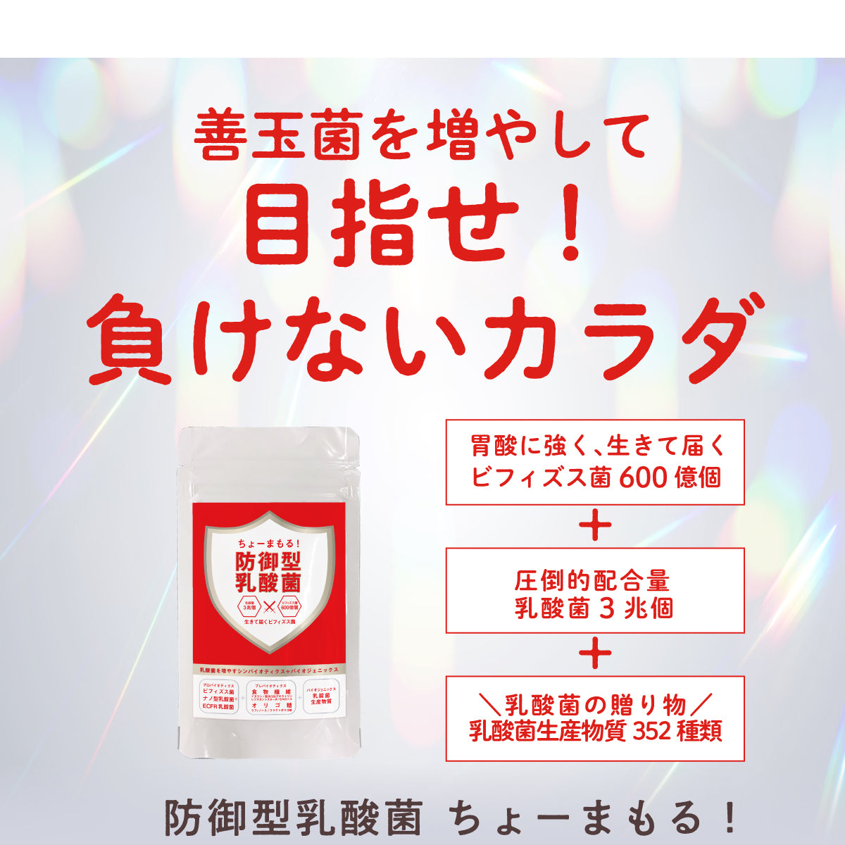 乳酸菌 ビフィズス菌 サプリ ちょーまもる60粒