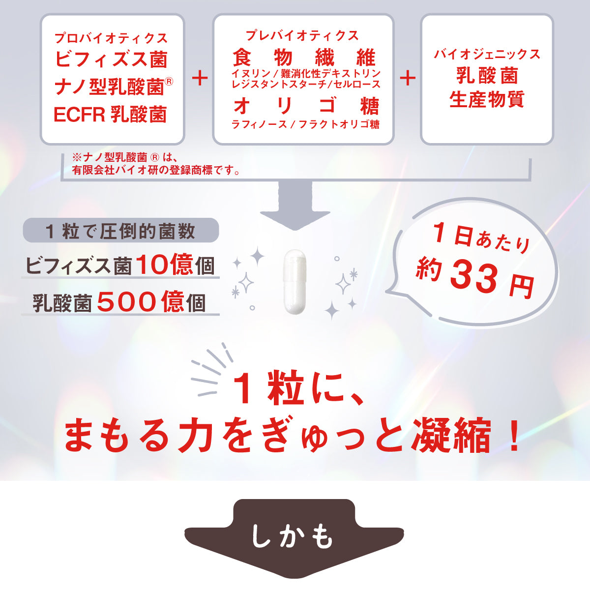 乳酸菌 ビフィズス菌 サプリ ちょーまもる60粒