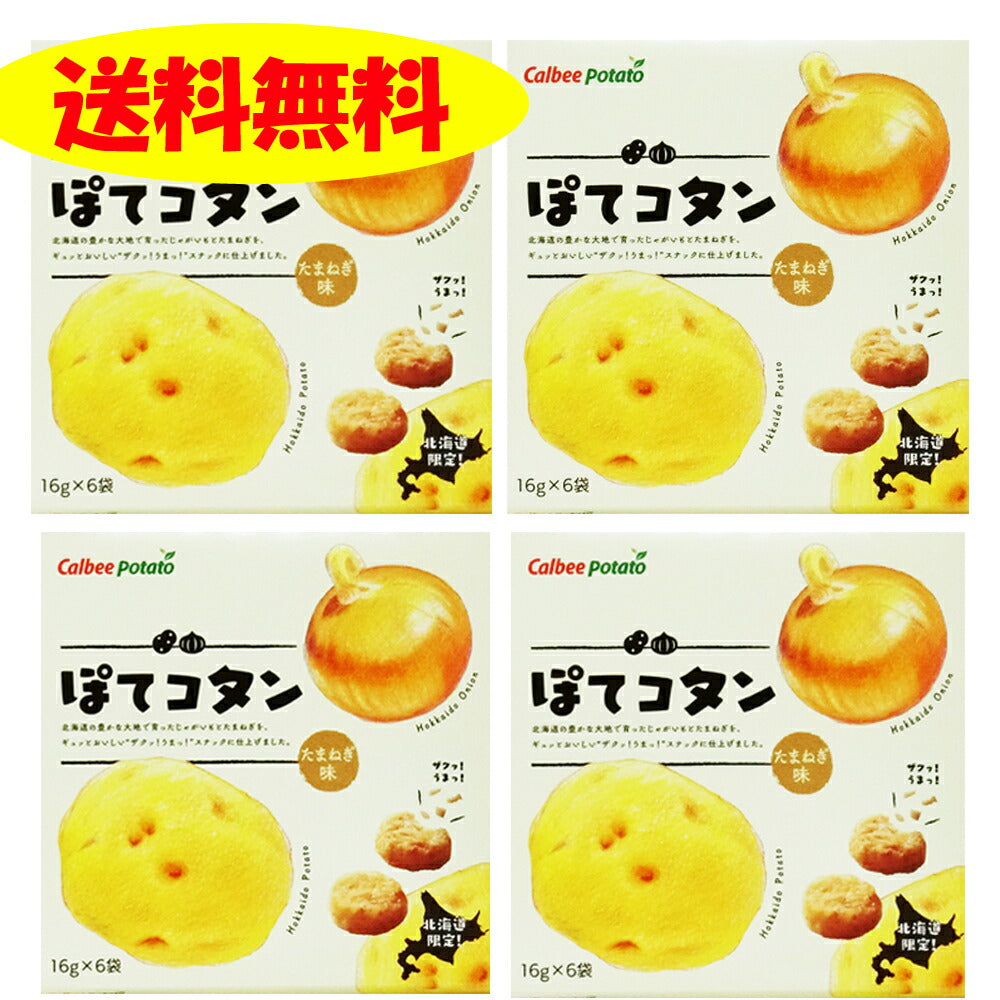 【3人シェア買いでお得】カルビーぽてコタン4個（16g×6袋）北海道限定