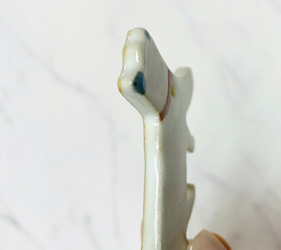 タマ箸置き  幅：約6cm 陶器 はしおき 白猫 シロネコ white-cat 猫好き おもしろ ユニーク かわいい 癒し キャット プチギフト メール便OK  陶器のふる里  trysケ