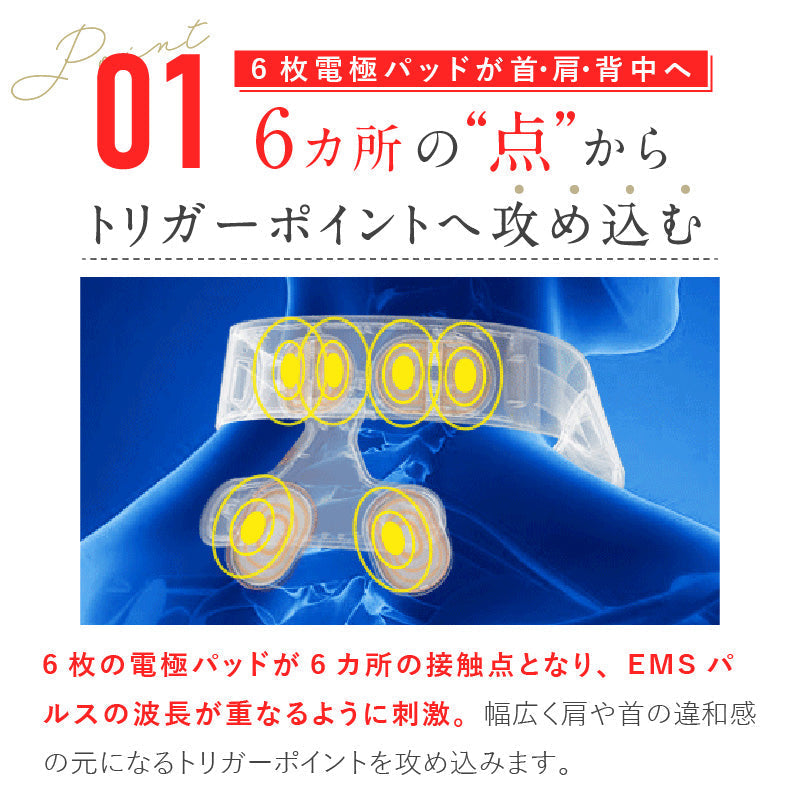 （ネイビーグリーン）NECK RELAX 1S 健康グッズ 首 肩 温熱 EMS