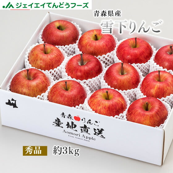 ギフト 送料無料 りんご 送料無料 秀品 青森県産雪下りんご約3kg(玉数おまかせ）※一部地域は別途送料追加 のし対応 ギフト ap51