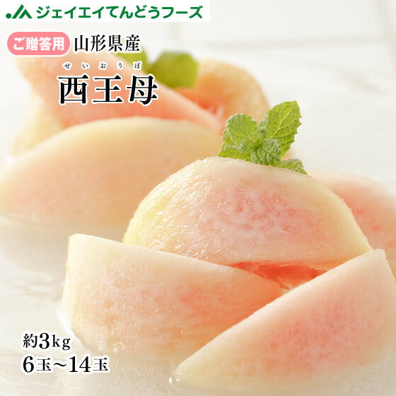 【早期予約】山形県産 白桃 西王母 約3kg(6〜14玉) ギフト 秀品 一部地域は別途送料追加 pc10