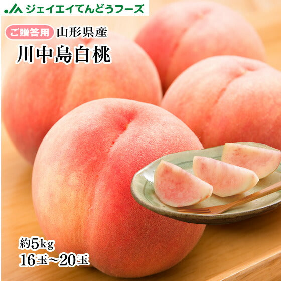 【早期予約】贈答用 山形県産白桃川中島 約5kg(12〜20玉) ※一部地域は別途送料追加 果物 フルーツ pc04