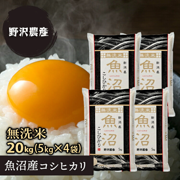 無洗米 コシヒカリ 20kg 魚沼 白米 お米 5kg × 4袋 精米 魚沼産こしひかり 令和3年産 20キロ 送料無料 【あす楽】 翌日配達 ギフト