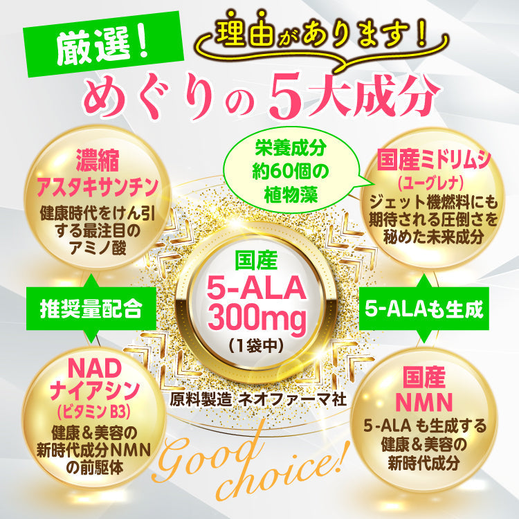 5-ALA NMN ミドリムシ アスタキサンチン サプリメント