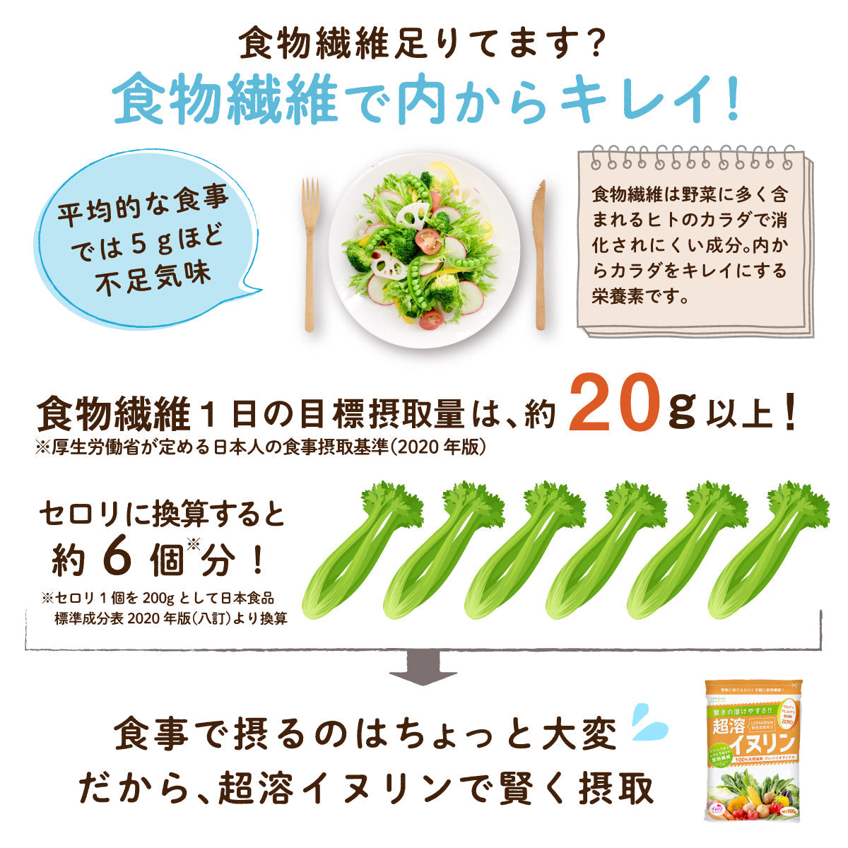 水溶性食物繊維 イヌリン 500g 2個 さとうきび由来 ダイエット