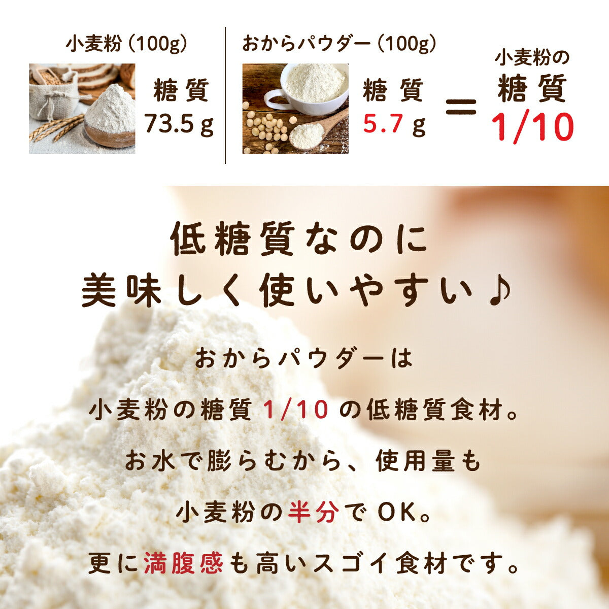 おからパウダー 500g 粉末 150M(メッシュ) 超微粉