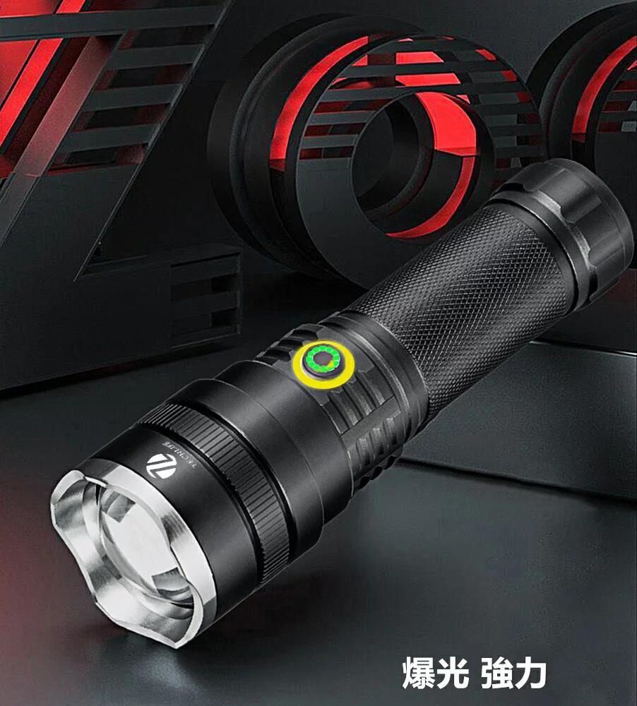 LEDライト 懐中電灯 ハンディライト LED 充電式 超強力　ズーム 多モード（m018)