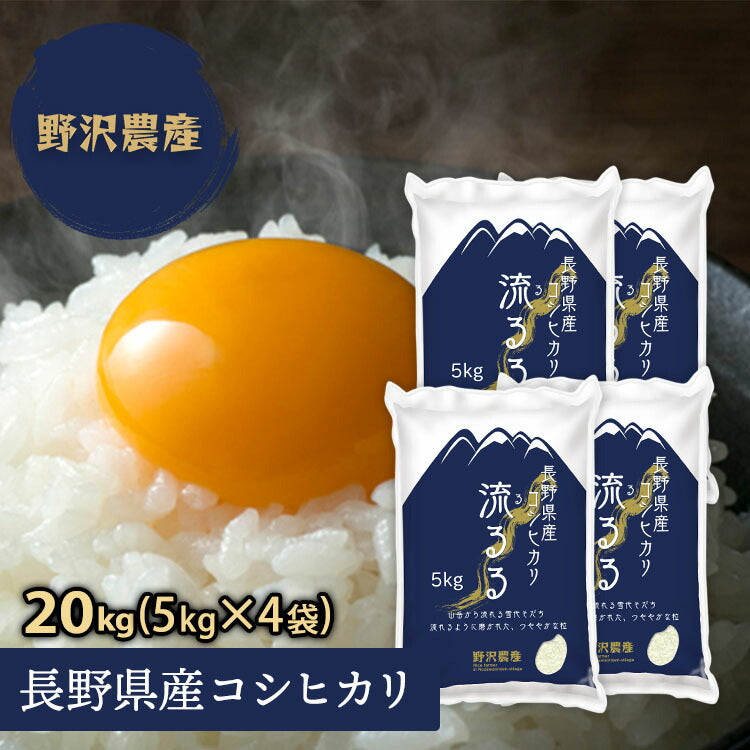 お米 コシヒカリ 20kg 白米 5kg × 4袋 精米 長野県産 こしひかり 米 20キロ 令和3年産 送料無料 【あす楽】 翌日配達 ギフト