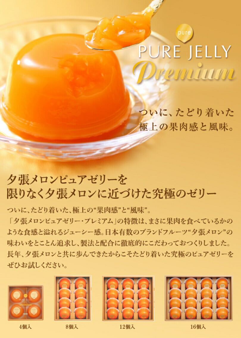 【北海道限定】ホリ 夕張メロンピュアゼリー【プレミアム】【95g×4個入×3箱セット】