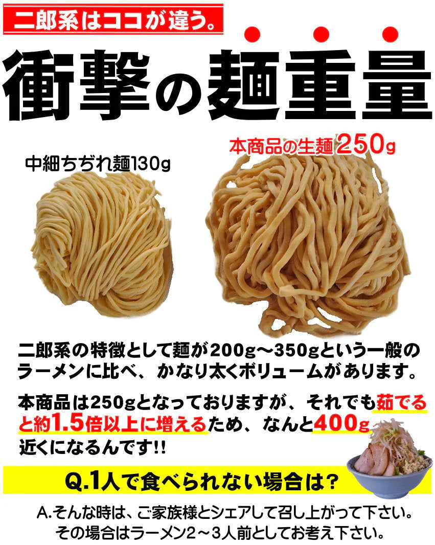 ＼ニンニク入れますか？／でお馴染みの二郎系ラーメンお試し２食セット