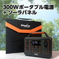 ポータブル電源 300W+ソーラーパネルセット 78,000mAh/280Wh PSE認証済 純正弦波 3kg+3.3kg 80w 軽量 家庭用 /DC/USB出力 車中泊 キャンプ アウトドア 防災グッズ 停電時に 非常用電源 冬キャンプ ポタ電(番号:202)