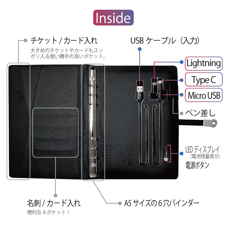 【3人シェア買いでお得】充電ノート SY-106 ビジネス 充電 ノート