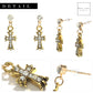 Renervate ピアス クロス 十字架 金属アレルギー 18金 18k フープ 揺れる キャッチ シンプル 小さい セット アレルギー ピアス レディース 大人 ブランド ぶらさがり ピアス かわいい 可愛い 韓国 派手 かっこいい 人気 ジュエリー プレゼント 両耳 つけっぱなし(ゴールド(ノーマル))